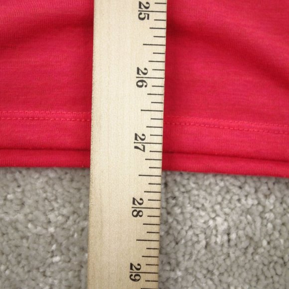 Under Armour Shirt Womens Extra Large Pink Short Sleeve V-Neck Heatgear Stretch - Picture 7 of 8